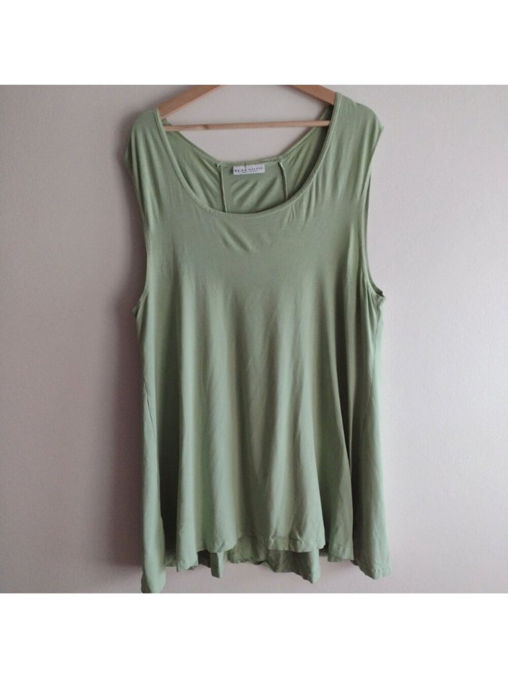 Bryn Walker Lime Green Relaxed Fit Tunic Bamboo Cotton Blend Top - Picture 10 of 10